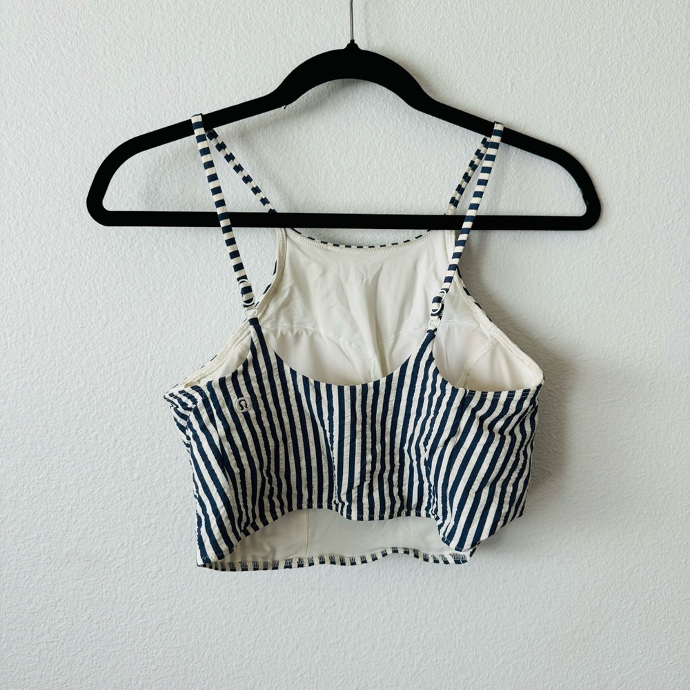 Lululemon Waterside Striped Bikini Top Navy and White - Picture 3 of 6